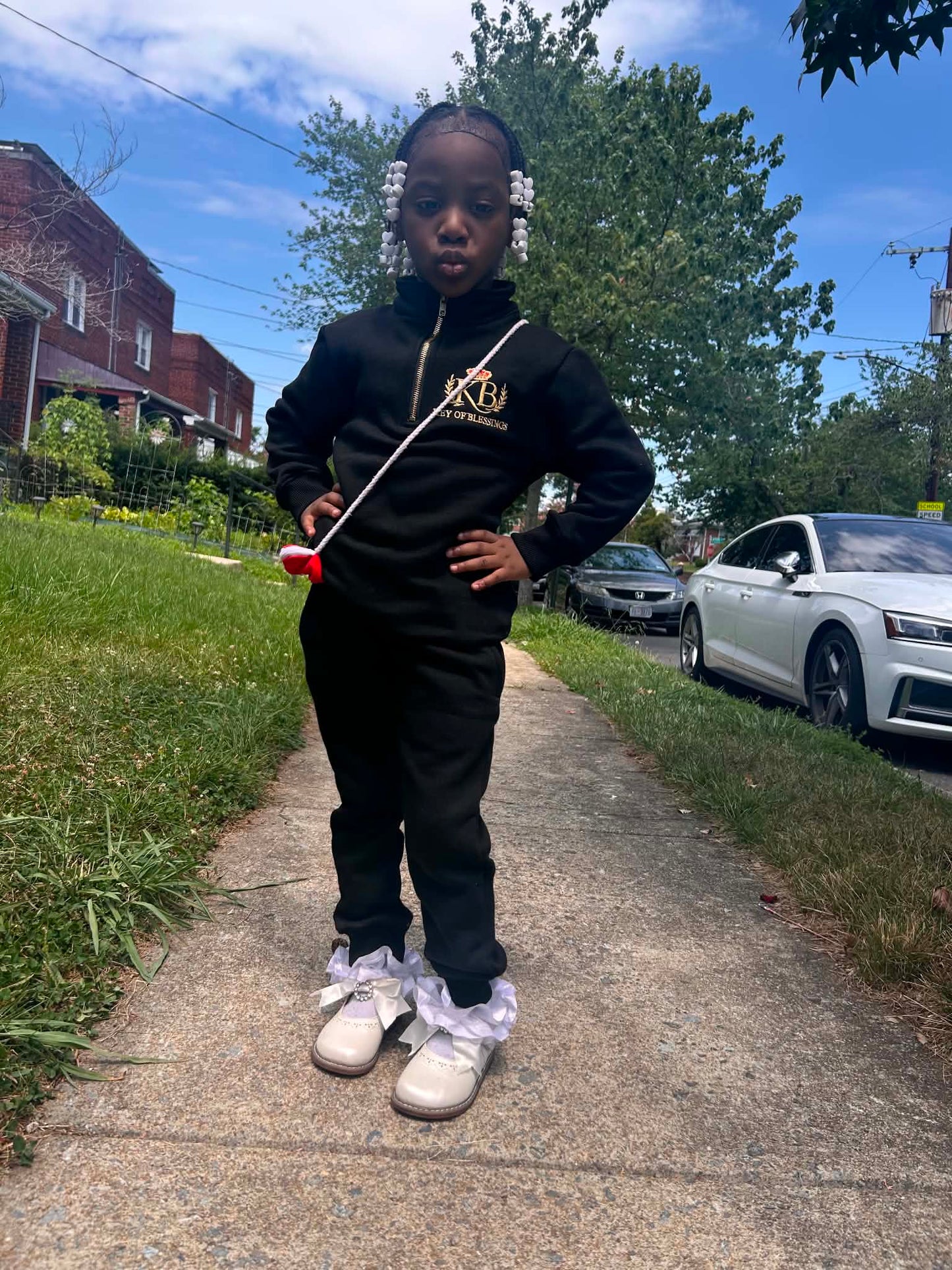 Leave meaning wherever you go. KB Kids Signature Quarter-Zip Set – Black & Gold Boys/Girls