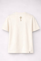 Move where your spirit expands. Key of Blessings™ Signature Tee – Ivory