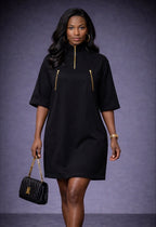 Stand tall in your truth. KB Royal Lifestyle – Signature Q-Zip Dress / Top Men and Women