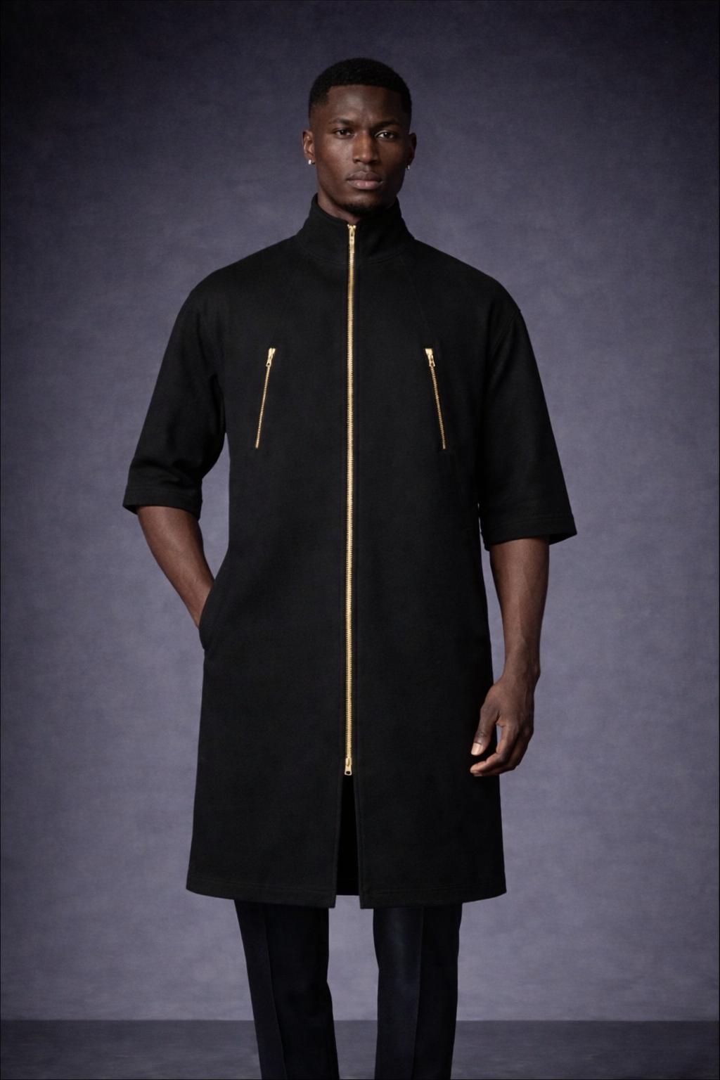 Stand tall in your truth. KB Royal Lifestyle – Signature Q-Zip Dress / Top Men and Women