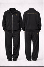 Stay aligned even when it’s quiet. Key of Blessings Adult Zip-Up Lounge Set