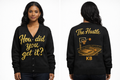 Lead with presence.
KB “How Did You Get It?” – The Hustle Collection (Black Edition) Men/Women