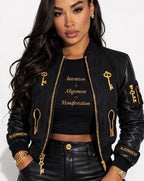 Your frequency is your fortune. The Manifestation Key Jacket signature piece 1-50 April 11:11 am Men/Women
