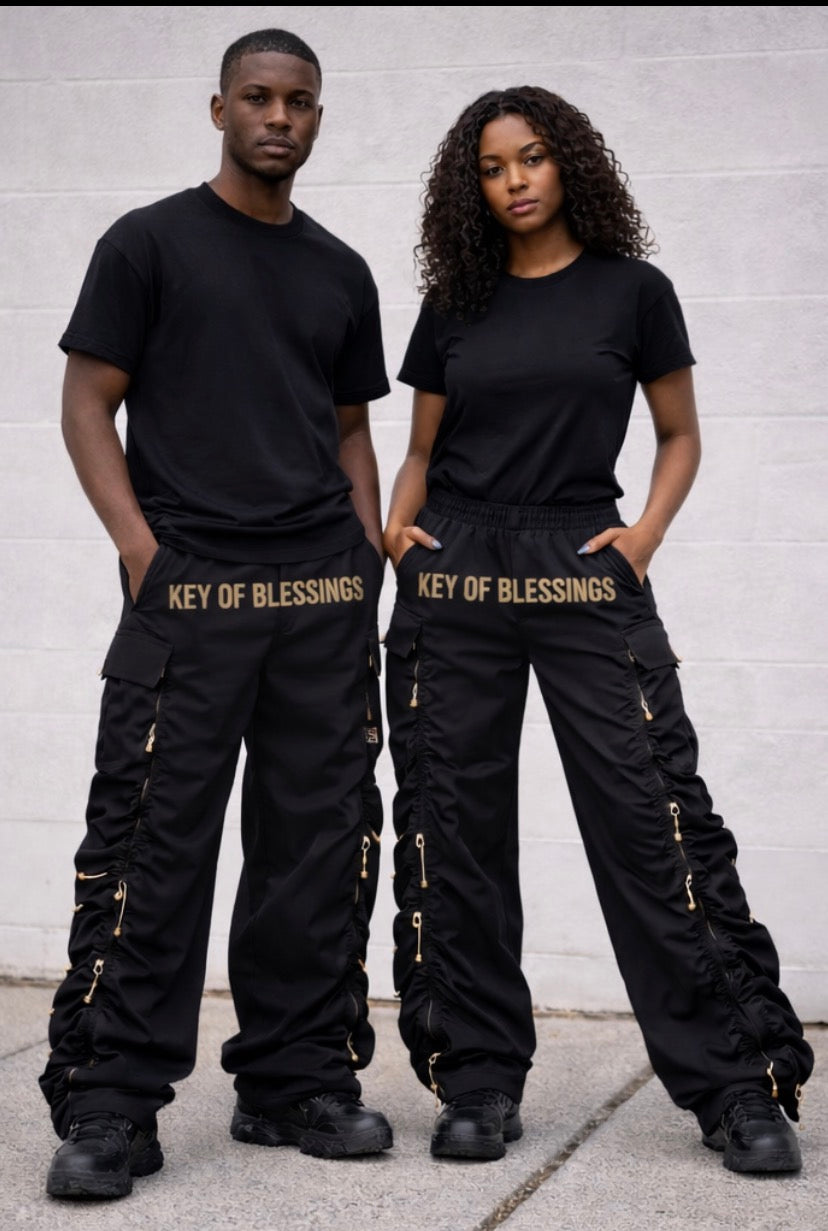 Make your existence count.
Key of Blessings™ Signature Ruched Cargo Pants Men/Women