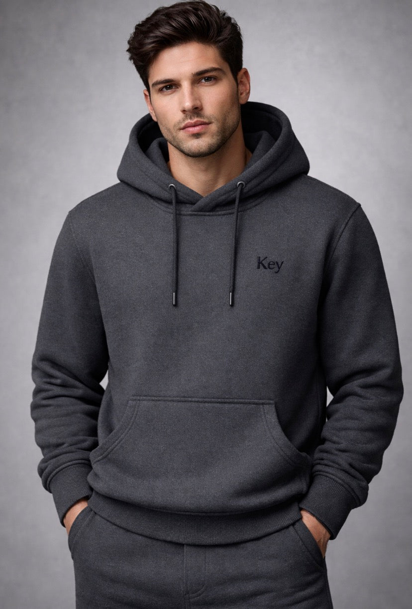 Elevate yourself. Royal Luxury Hoodie – Charcoal Edition Set.