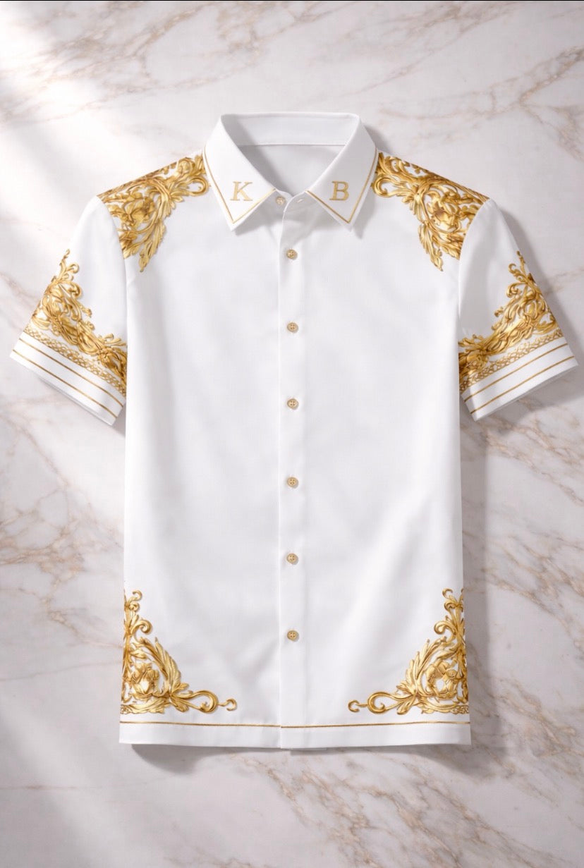 Elevate how you see everything. White KB Luxury Designer Shirt