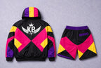 Clarity creates power. KB Signature Black Colorblock Windbreaker & Shorts