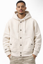 Influence with purpose. KEY Atelier Snap Hoodie – Ivory Luxe Edition