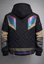 Royal Eclipse Quilted Couture Hoodie