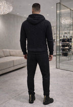 Stay sharp—your future depends on it. Key of Blessings™ Signature Plush Cable Sweatsuit – Black
