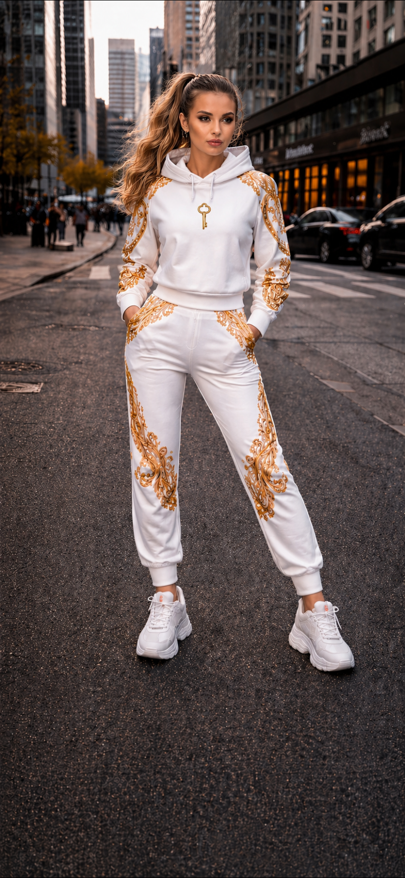 Confidence is quiet power. Icon Aura Gold Streetwear Set