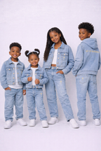 Trust the unseen alignment. Key of Blessings™ Kids Signature Denim Set Boys/Girls