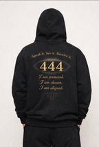 “Everything I desire is aligning.”
“444 Alignment Hoodie – Manifestation Edition”