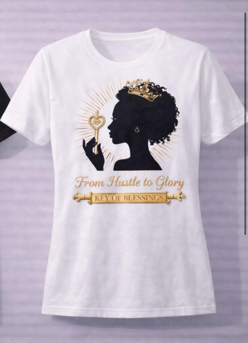 Key of Blessings™ Muse Tee — From Hustle to Glory
