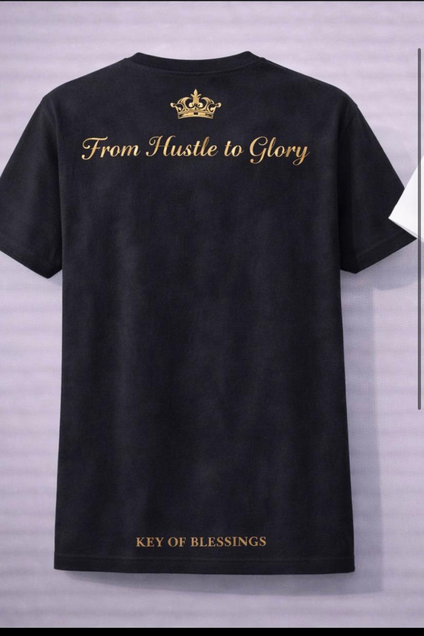 Key of Blessings™ Crest Tee — From Hustle to Glory Men